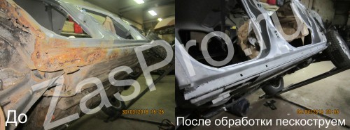 Пескоструйка кузова авто